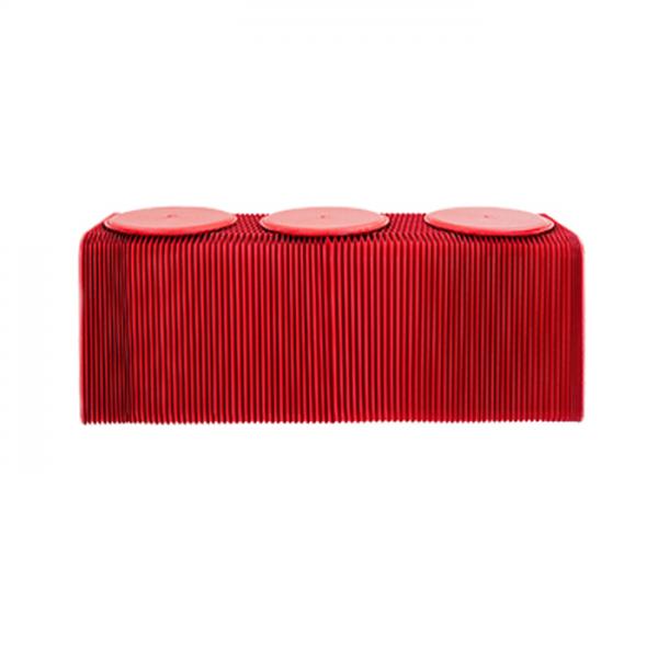 Expandable Red Paper Bench