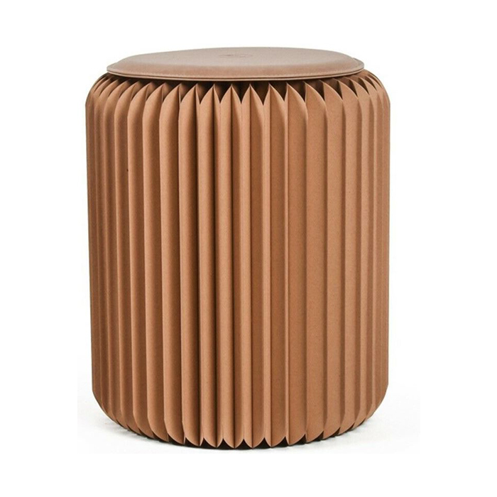 Accordion Brown Paper Stool