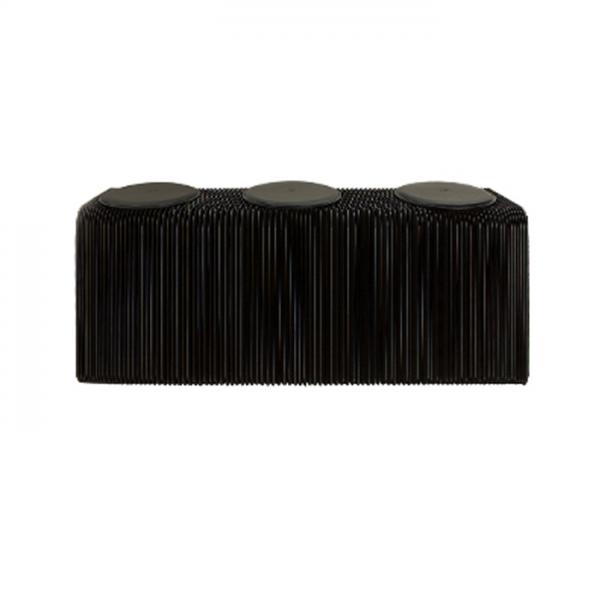 Expandable Black Paper Bench