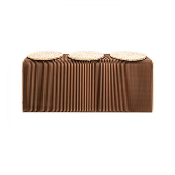 Expandable Brown Paper Bench
